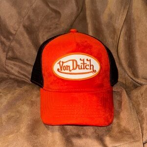 Von Dutch Bold Orange and Black Cap